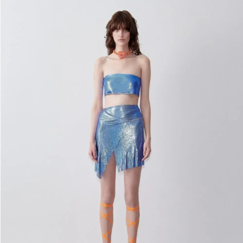 POSTER GIRL WINONA WRAP SKIRT SLUSH PUPPY and Brookie top Size Small